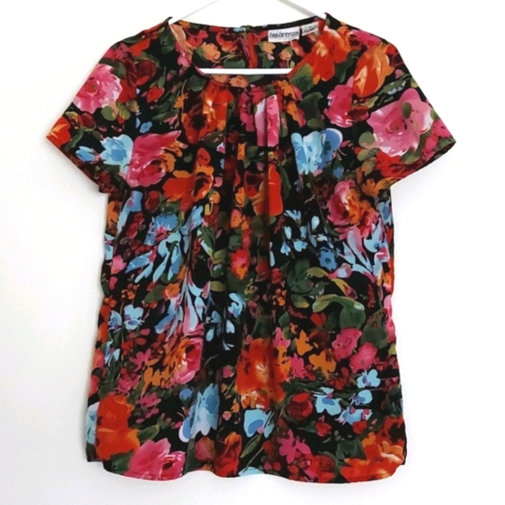 Vintage Floral Blouse size M